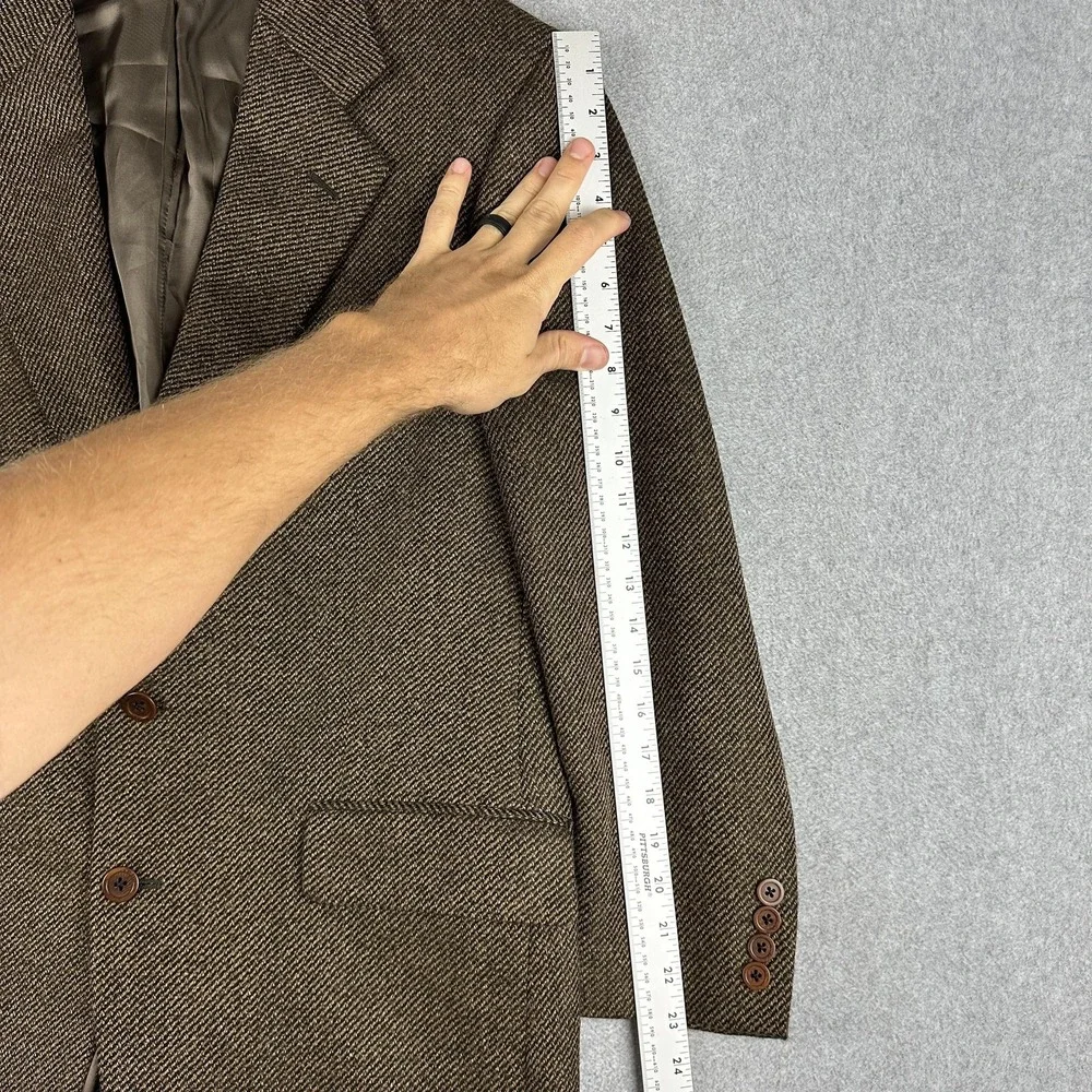 Vintage Southwick Blazer Mens 42R Brown Herringbone Wool Sport Coat Jacket USA